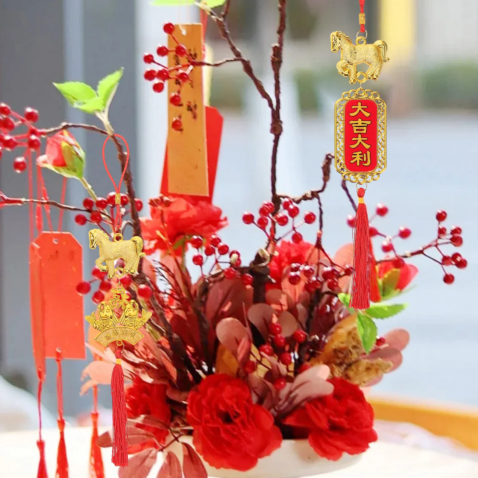 Подвесные подвески в китайском и новом году лошади