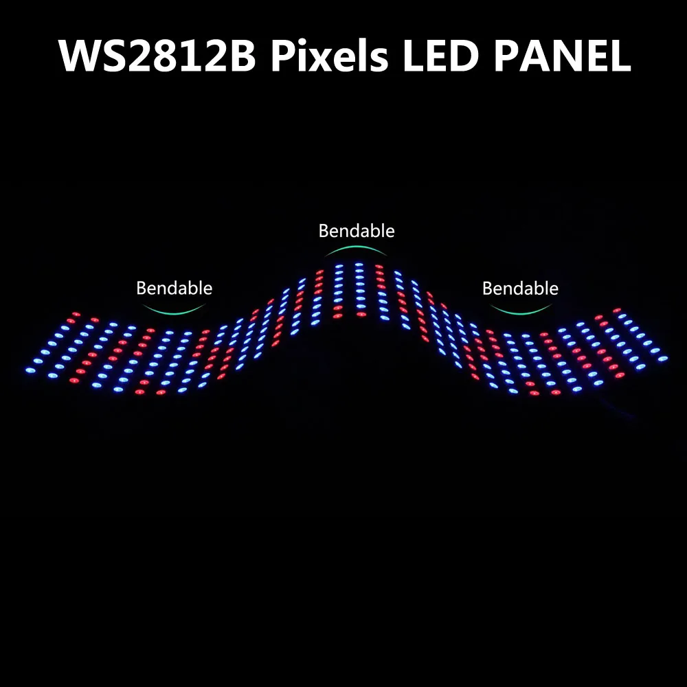 Ws2812b rgb гибкий 4x12 8x8 16x16 - Фотография_2