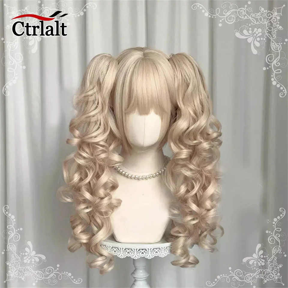 Парик лолиты kawaii с длинным вьющимся хвостиком - Фотография_3