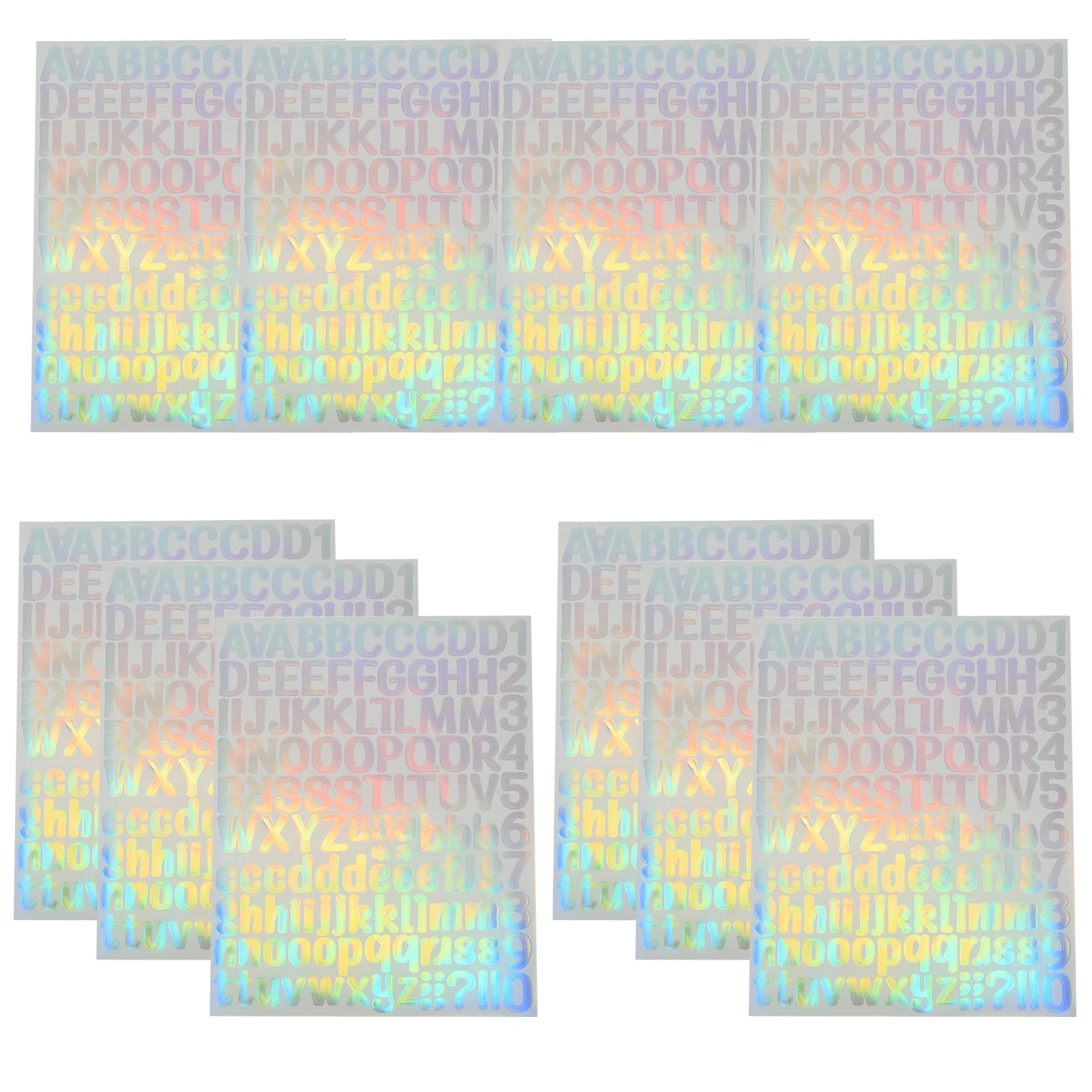 10 листов лазерные наклейки с номерами - Фотография_3