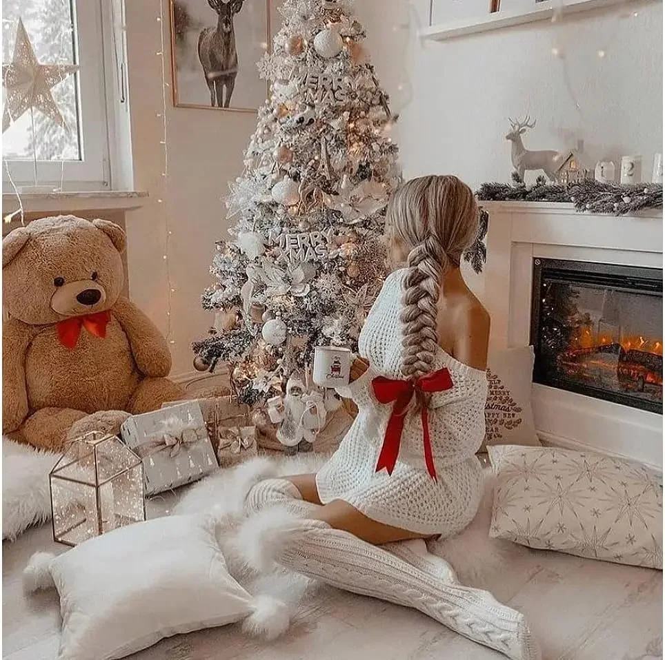Теплые чулки выше колена - Фотография_6
