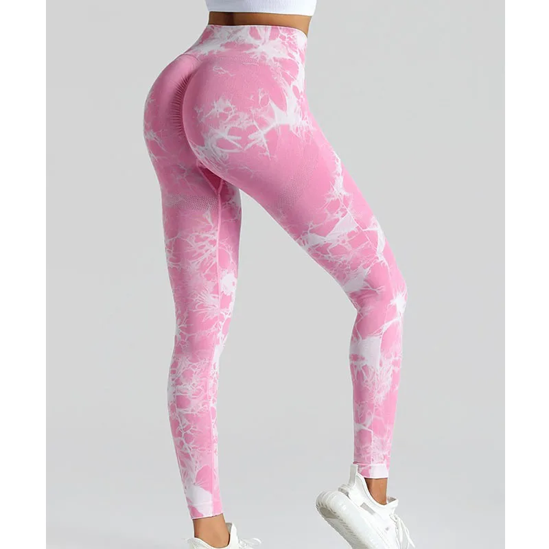 Новые модные бесшовные леггинсы с принтом тай-дай для женщин