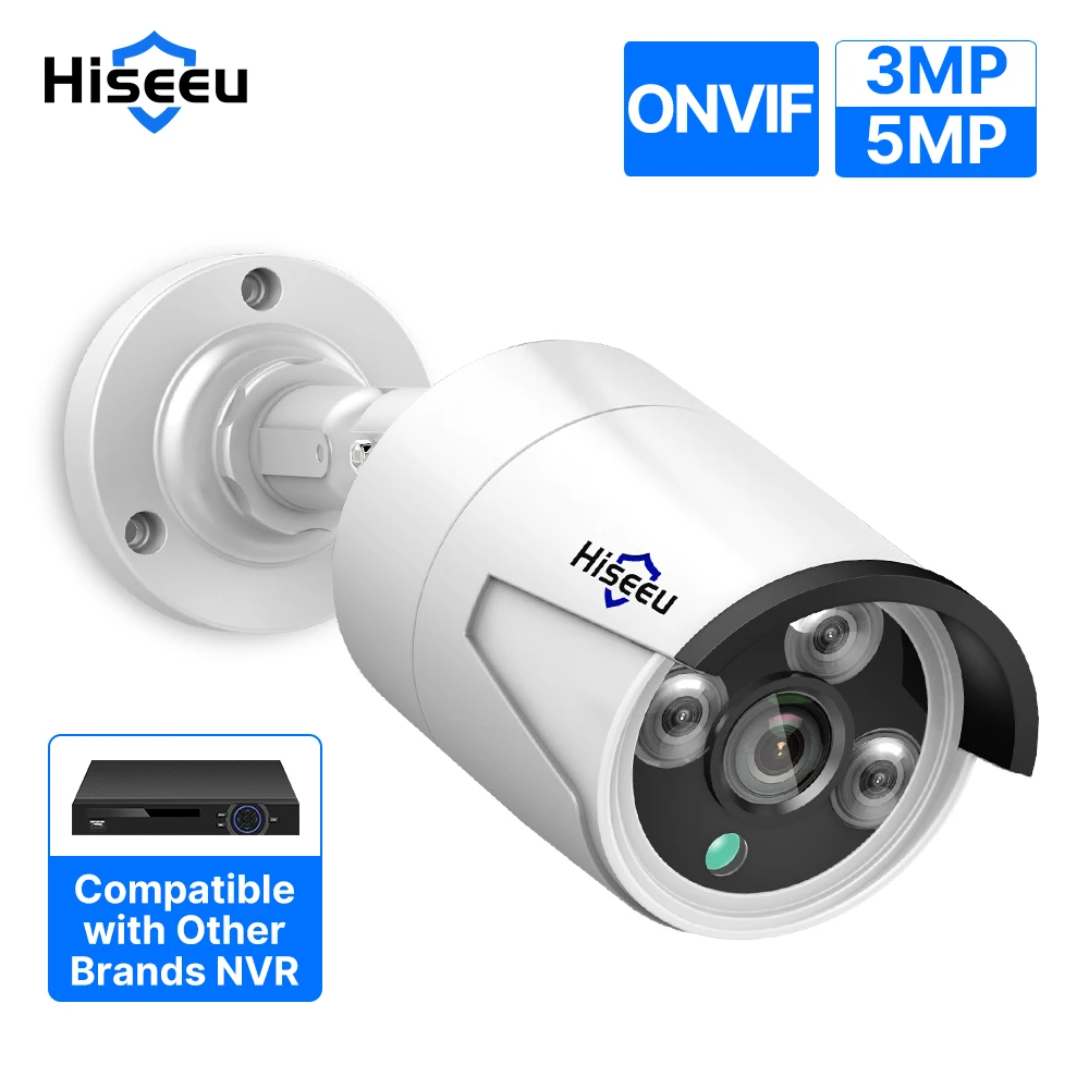 Hiseeu poe ip камера 4mp 5mp наружная