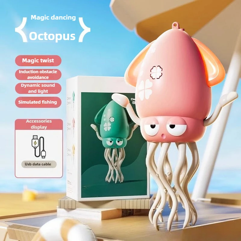Электронная танцевальная игрушка-кальмар с подсветкой - Фотография_6