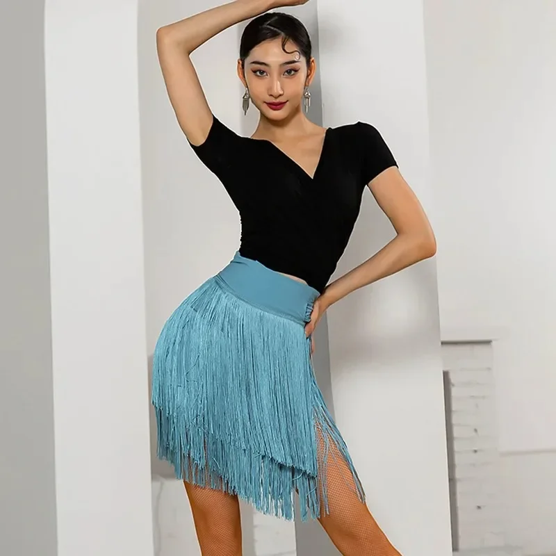 Latin dance clothes short hip towel
