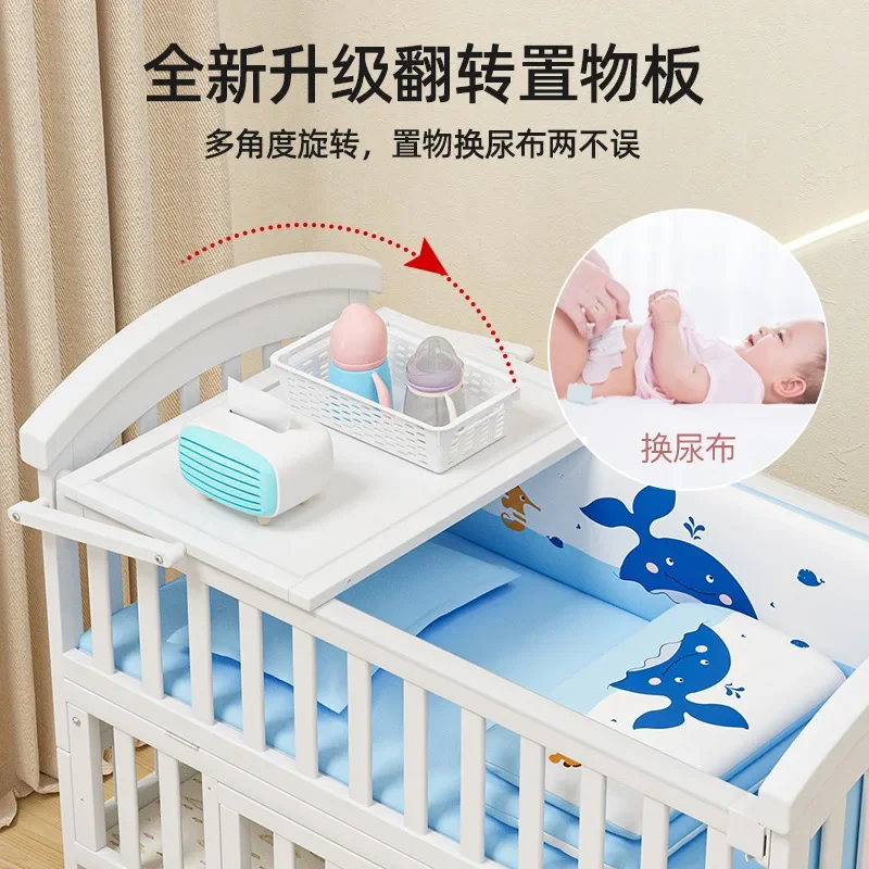 Детская кроватка из цельного дерева в европейском стиле - Фотография_5