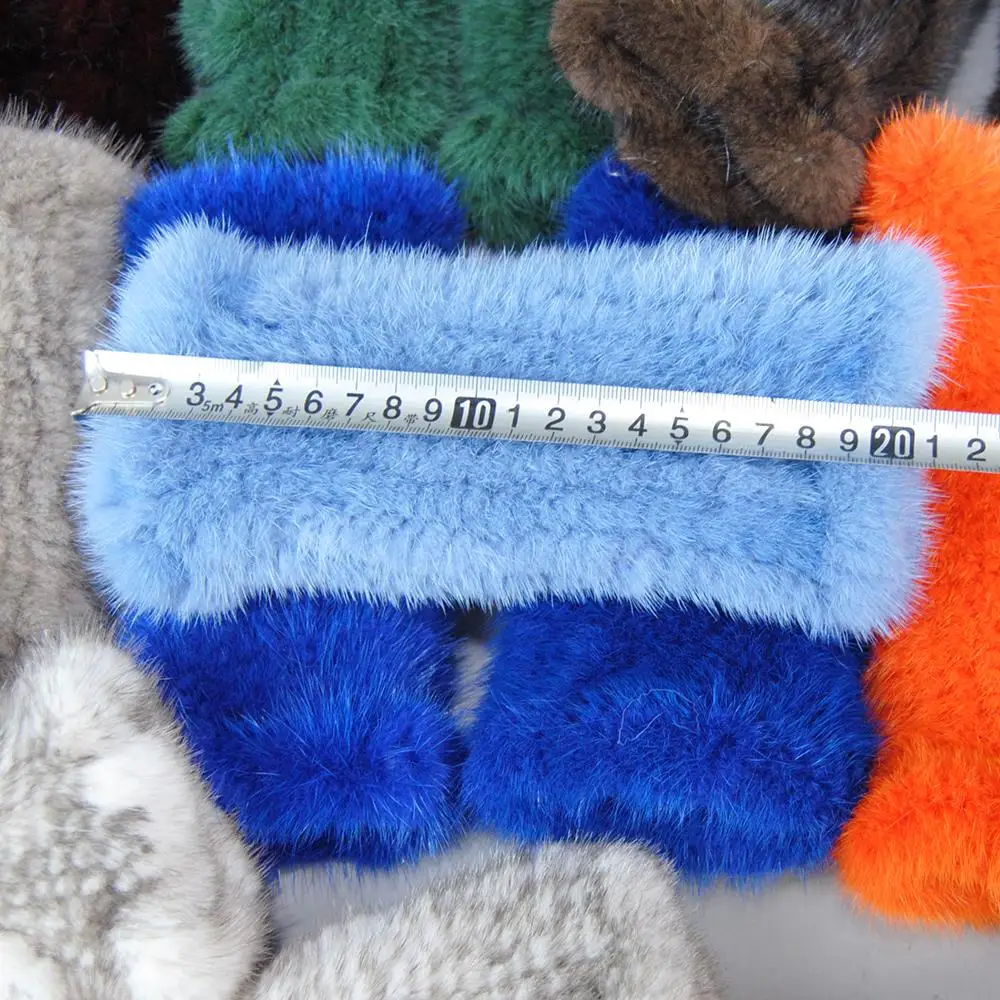 Лидер продаж, вязаные перчатки из натурального норкового меха - Фотография_6