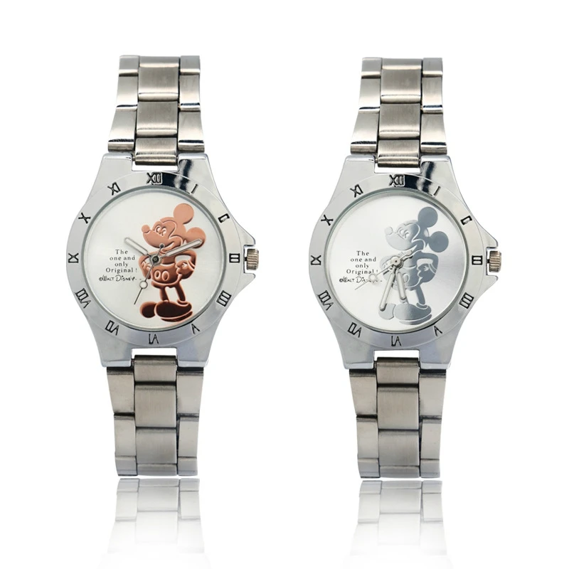 Новые золотые, серебряные часы disney с микки маусом и минни - Фотография_3