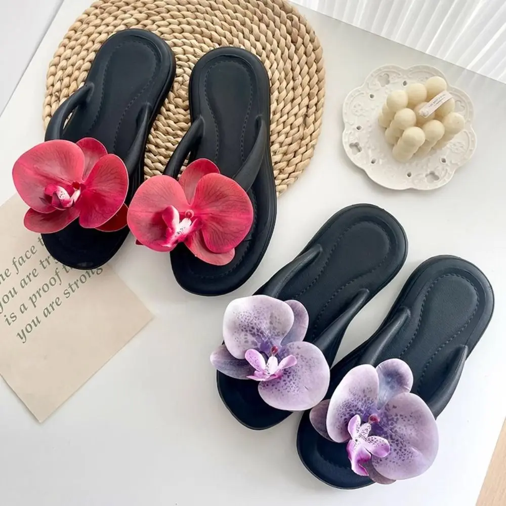 Милые летние тапочки с бабочкой и орхидеей - Фотография_4