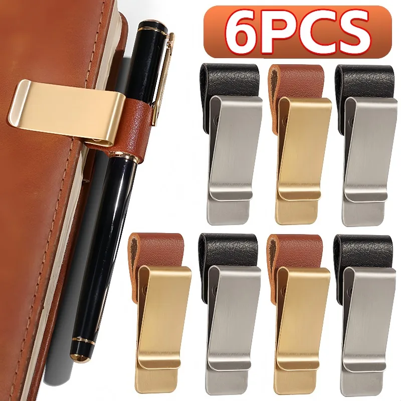 Кожаный держатель для ручек из нержавеющей стали