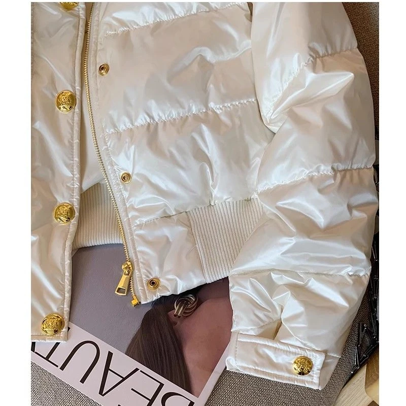 Chic design white parkas women - Фотография_6
