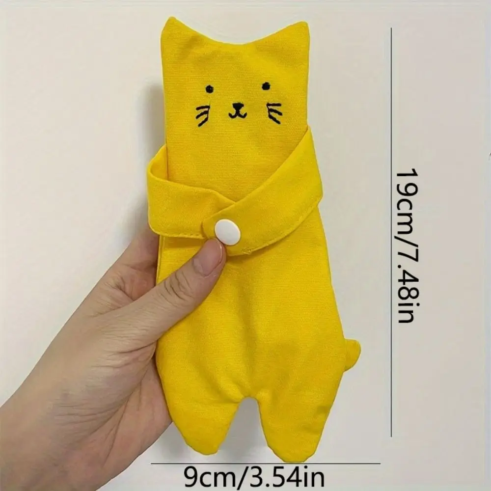 Холщовый кошелек для монет с рисунком кота - Фотография_6