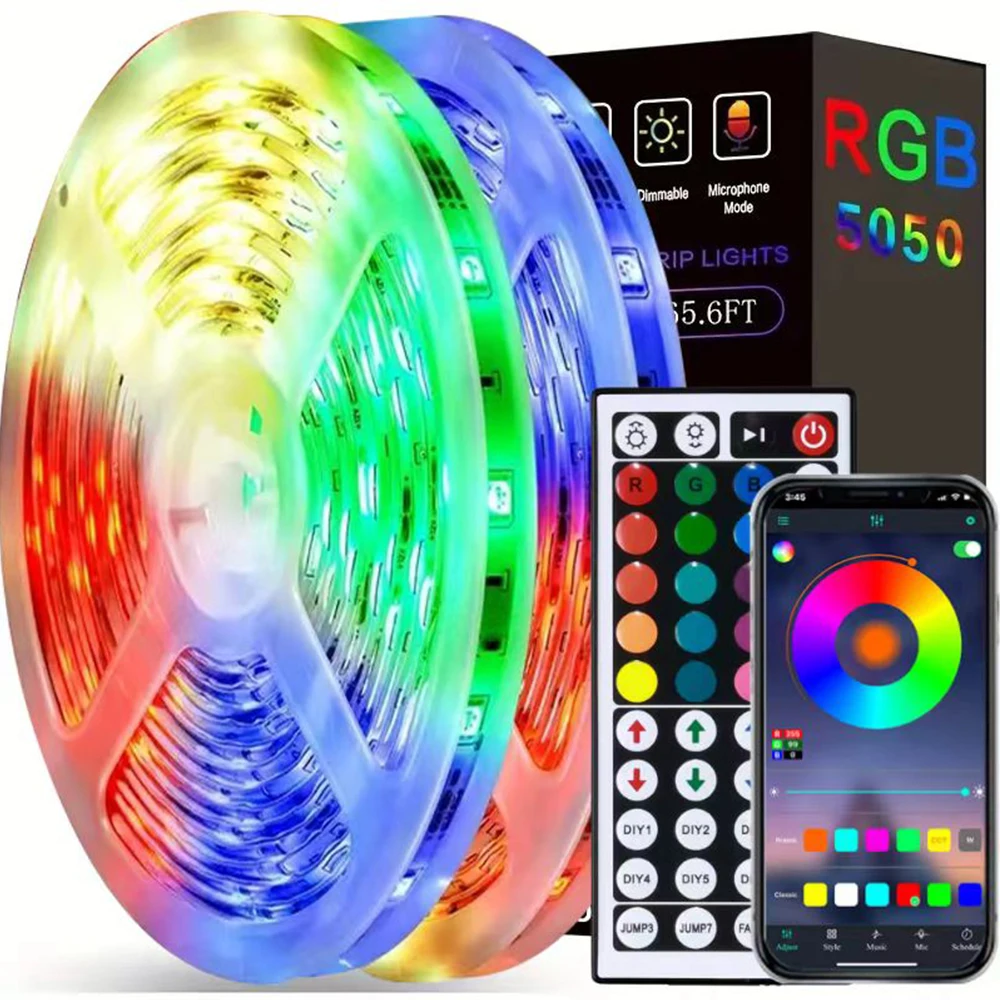 Светодиодная лента rgb 1-40m bluetooth