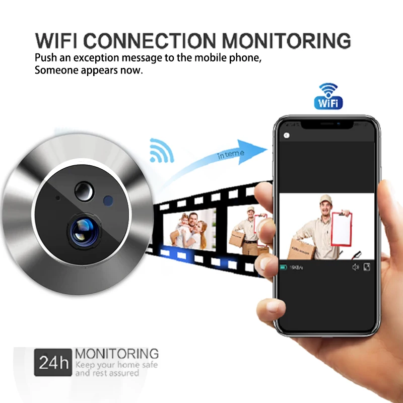 Tuya smart 3mp wi-fi глазок видео - Фотография_6