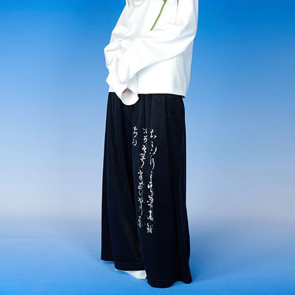 Брюки мужские вельветовые с широкими штанинами - Фотография_4