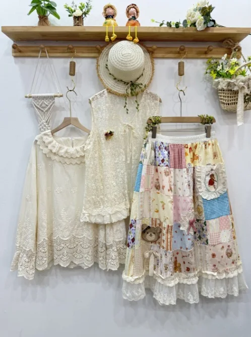 Японские винтажные лолита мори для девочек - Фотография_4