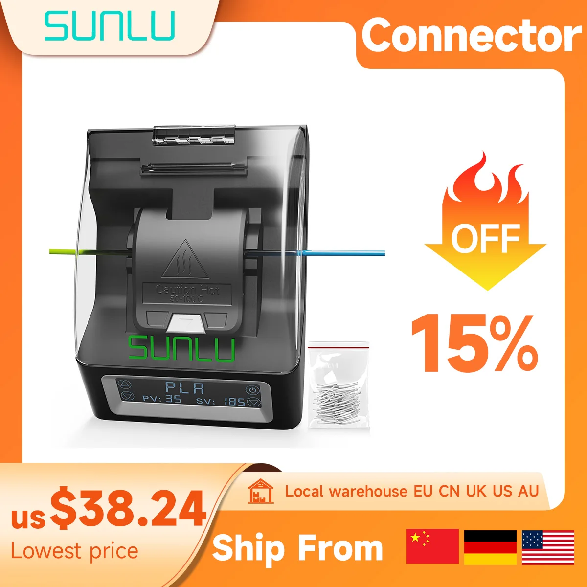 Разъем нити sunlu для нити fc01 1