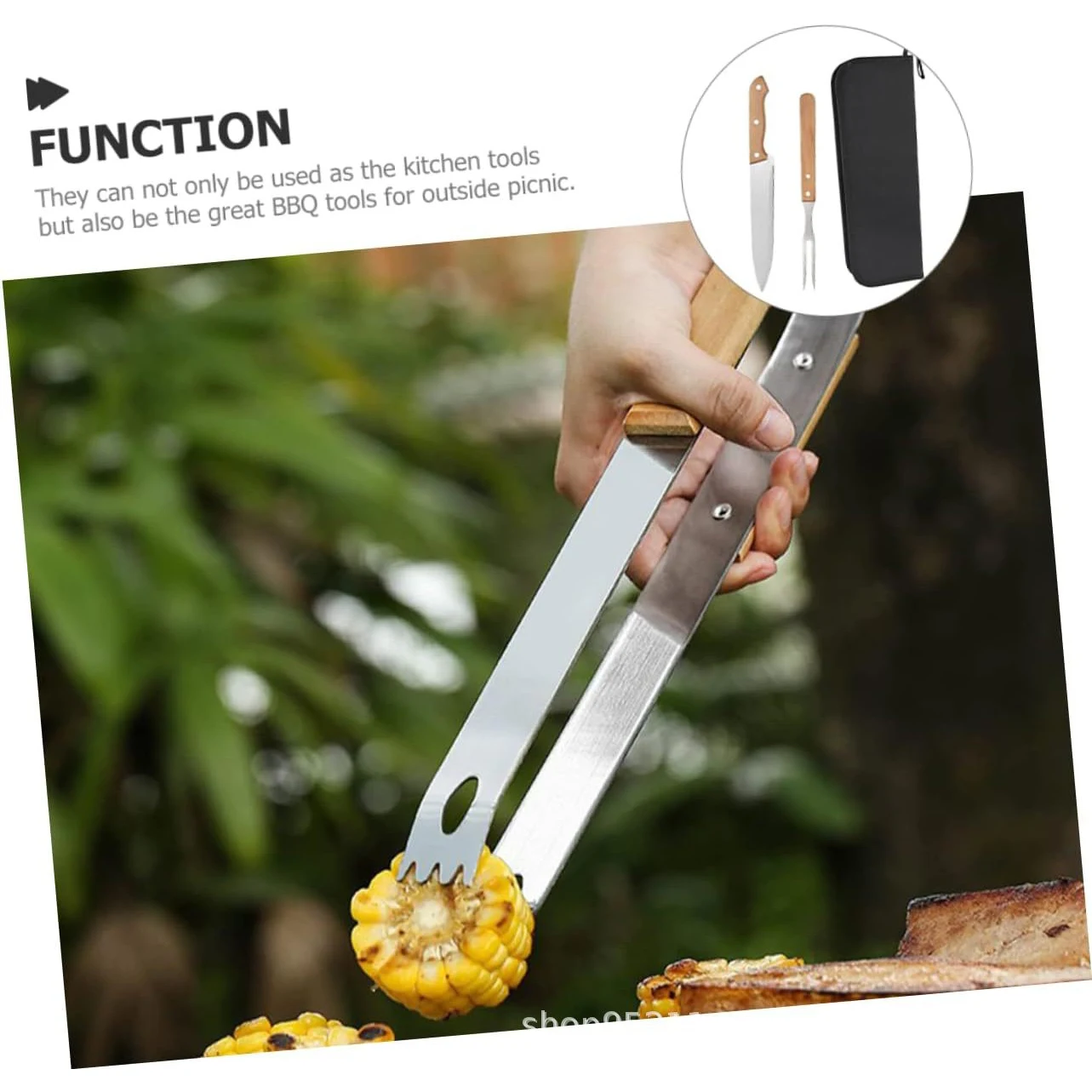 Набор инструментов для барбекю tralow с ножами из нержавеющей стали - Фотография_4