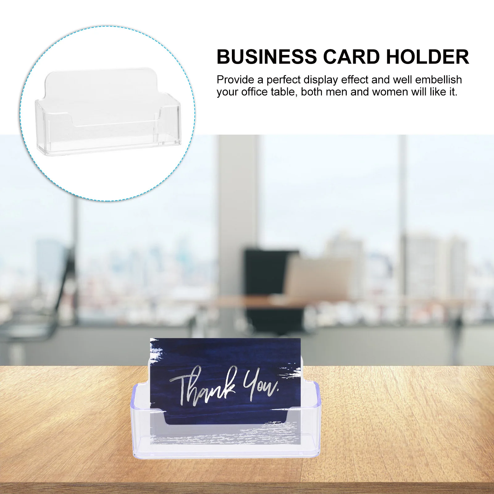 Прозрачный акриловый держатель для визитных карточек - Фотография_2