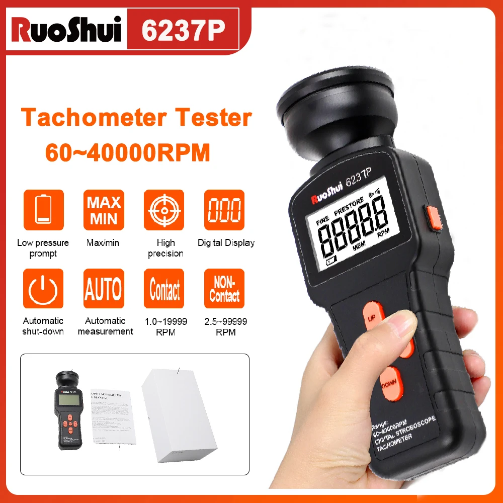 Тестер тахометра с цифровой ручкой ruoshui