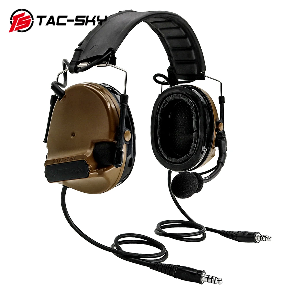 Tac-sky comta iii тактическая гарнитура с двойной связью - Фотография_2