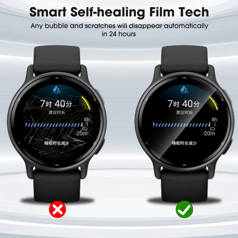 Мягкая прозрачная защитная пленка для спортивных часов garmin vivoactive 5 - Фотография_5