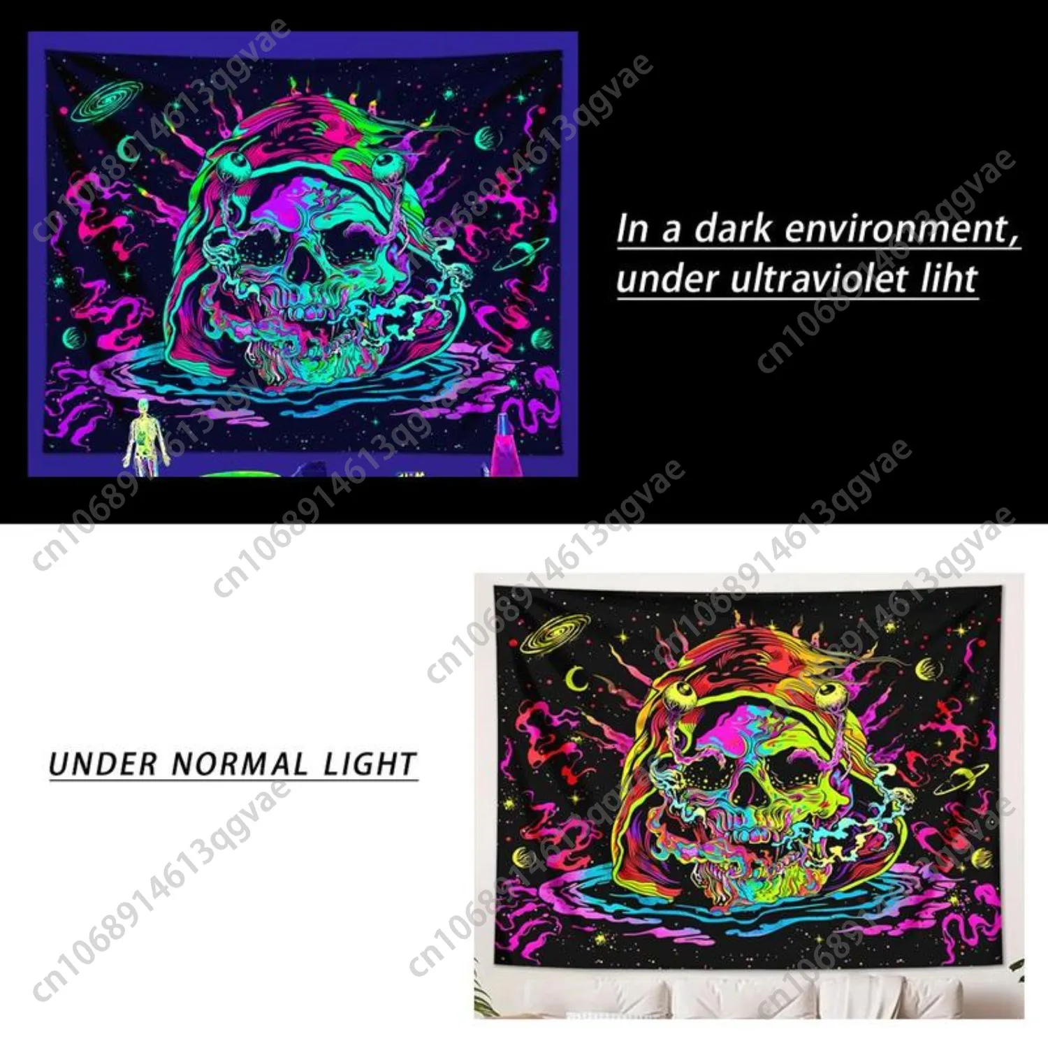 Гобелен с рисунком черепа - Фотография_3