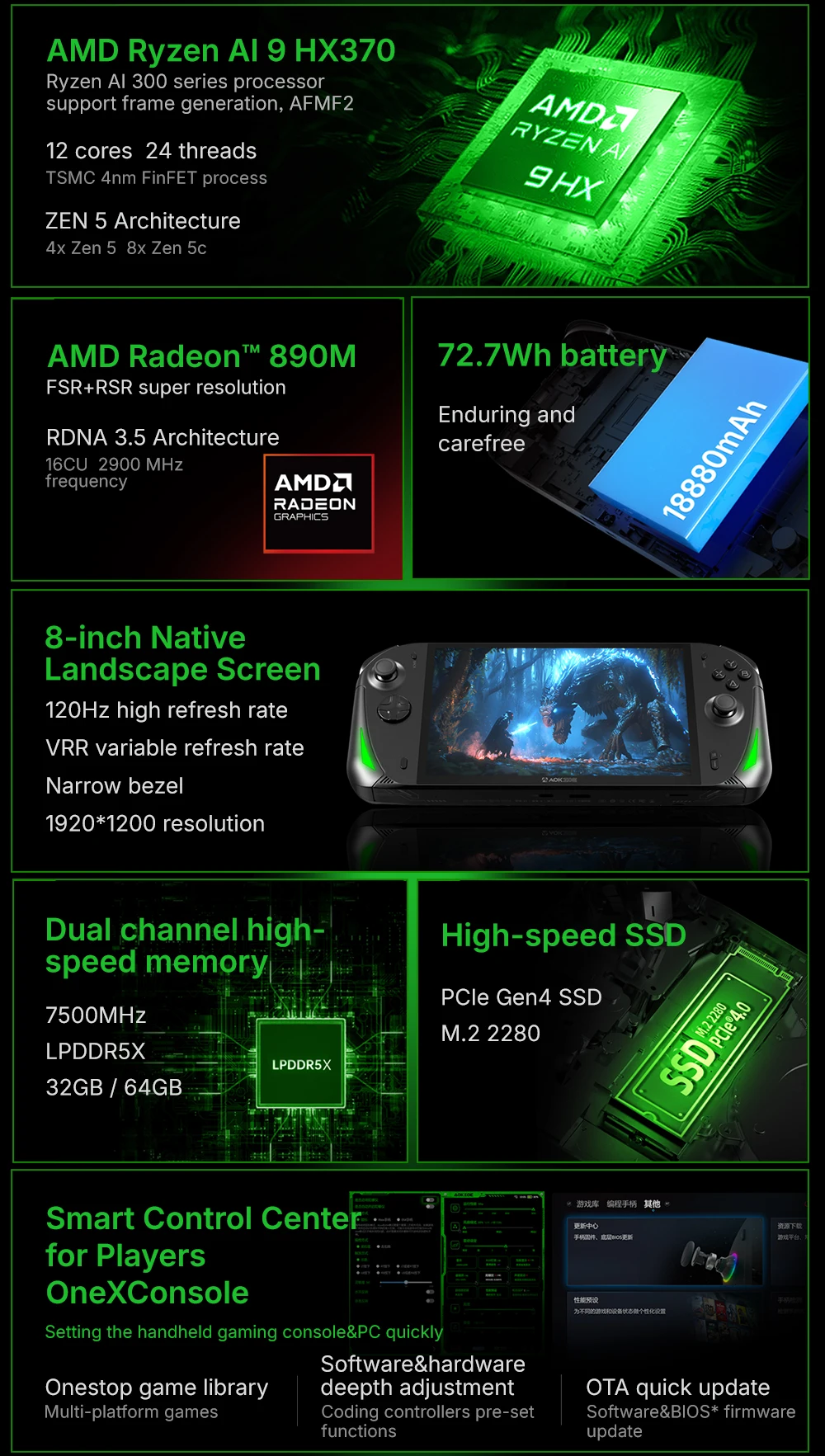Aokzoe a1x amd ai 9 hx 370 игровая - Фотография_3