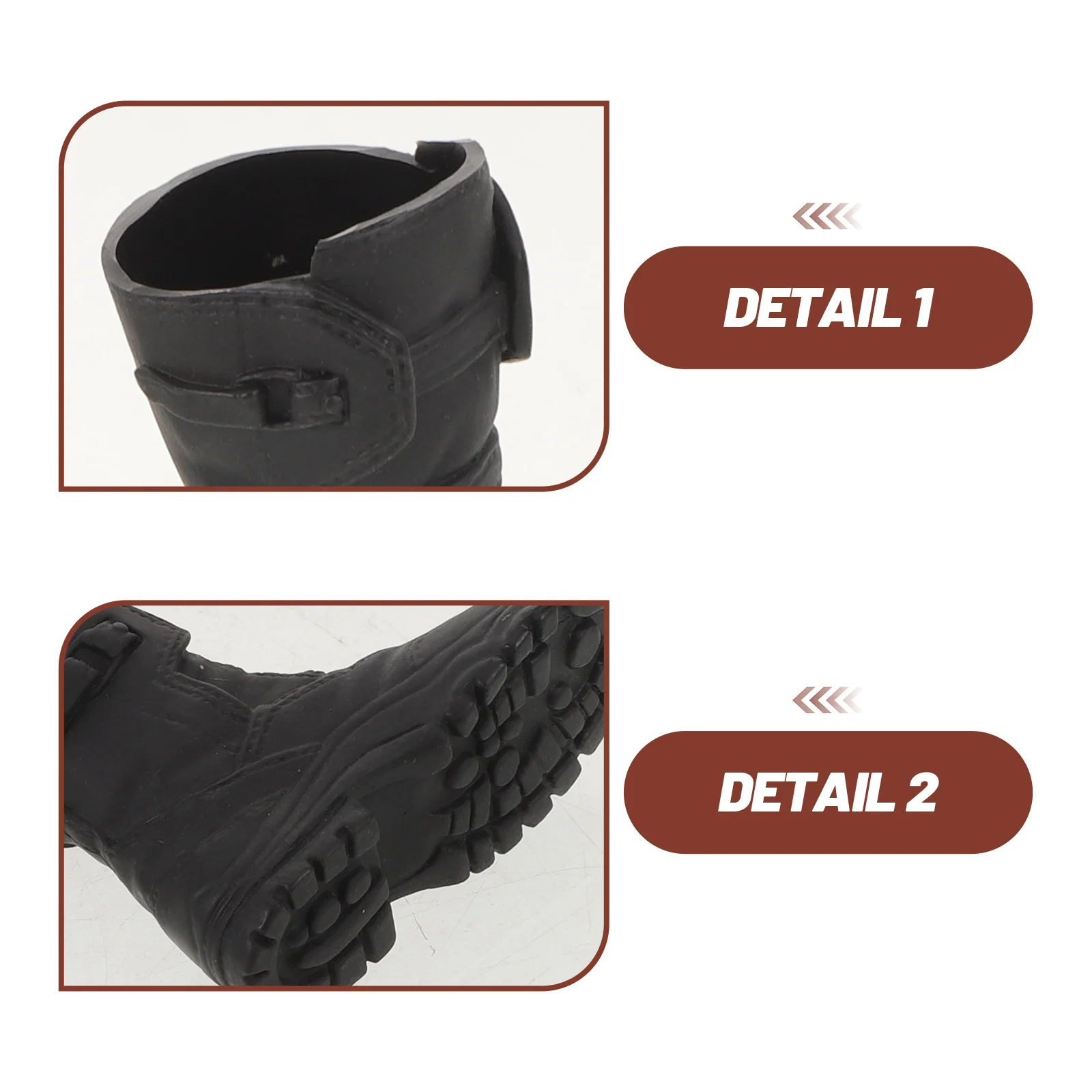 1 пара мини-солдатских сапог в масштабе 1/6 - Фотография_2