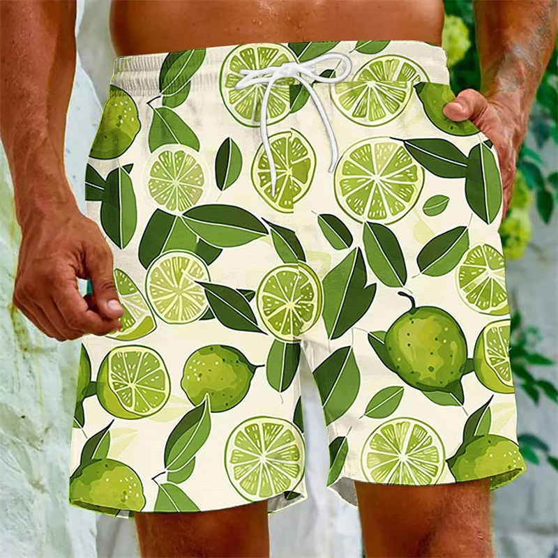 Cartoon fruits graphic swim trunks - Фотография_6