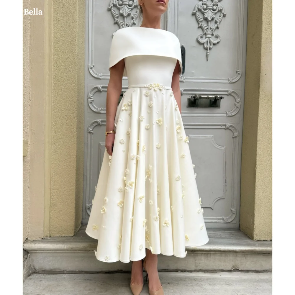 Bella индивидуальные белые платья из бисера с шалью