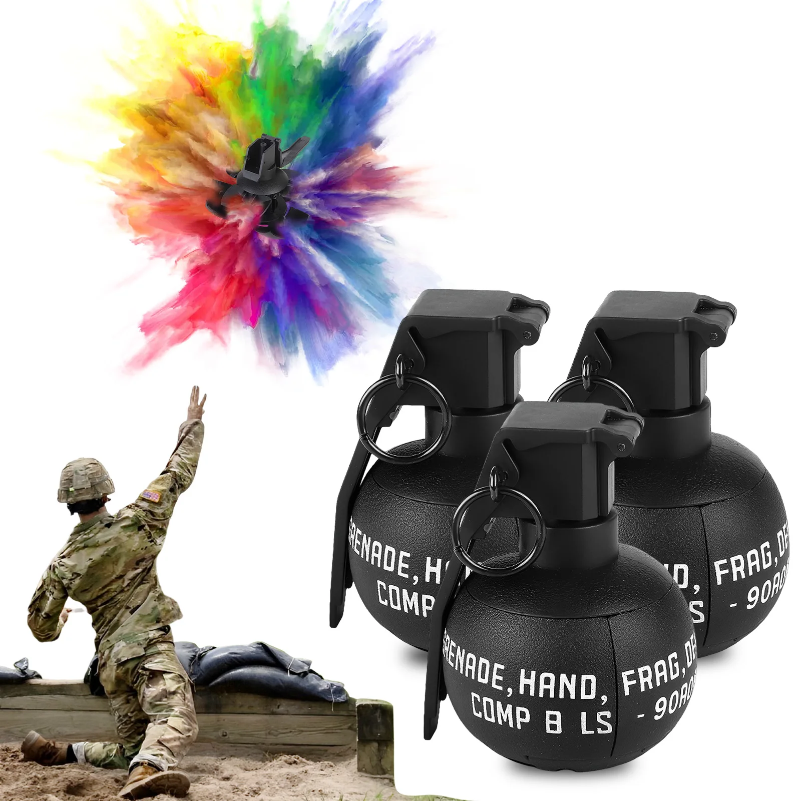 Модель тактической гранаты m67 3 шт.
