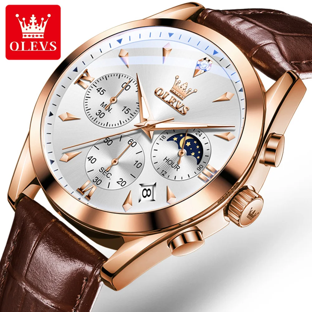 Olevs фирменные новые модные кварцевые