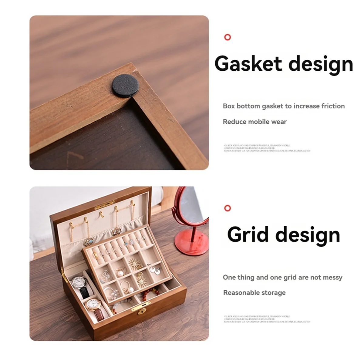 Abqr деревянная винтажная шкатулка