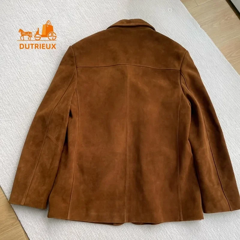 Женское замшевое пальто из овечьей шкуры - Фотография_3