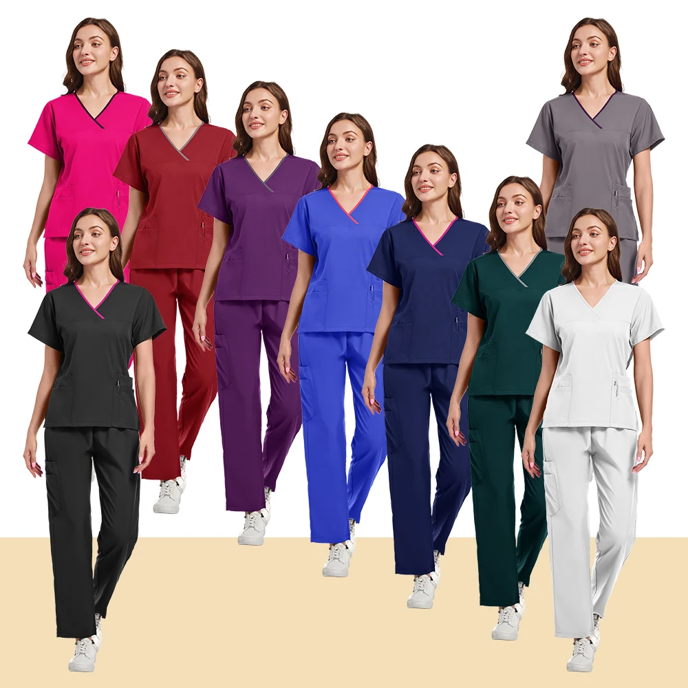 New tops+pant medical uniform clinical