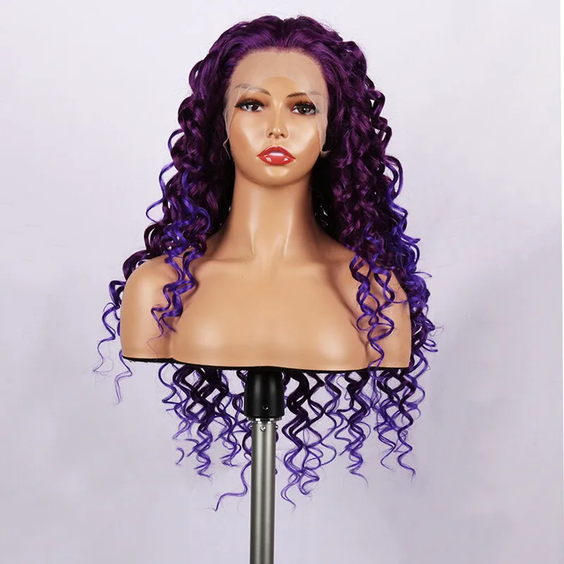 Ombre фиолетовые афро кудри длинные - Фотография_3