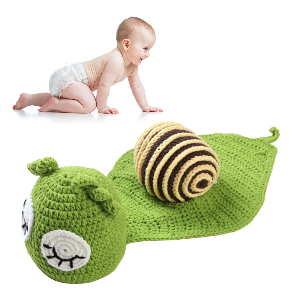 Голубой реквизит для фотосъемки новорожденных в форме улитки - Фотография_2