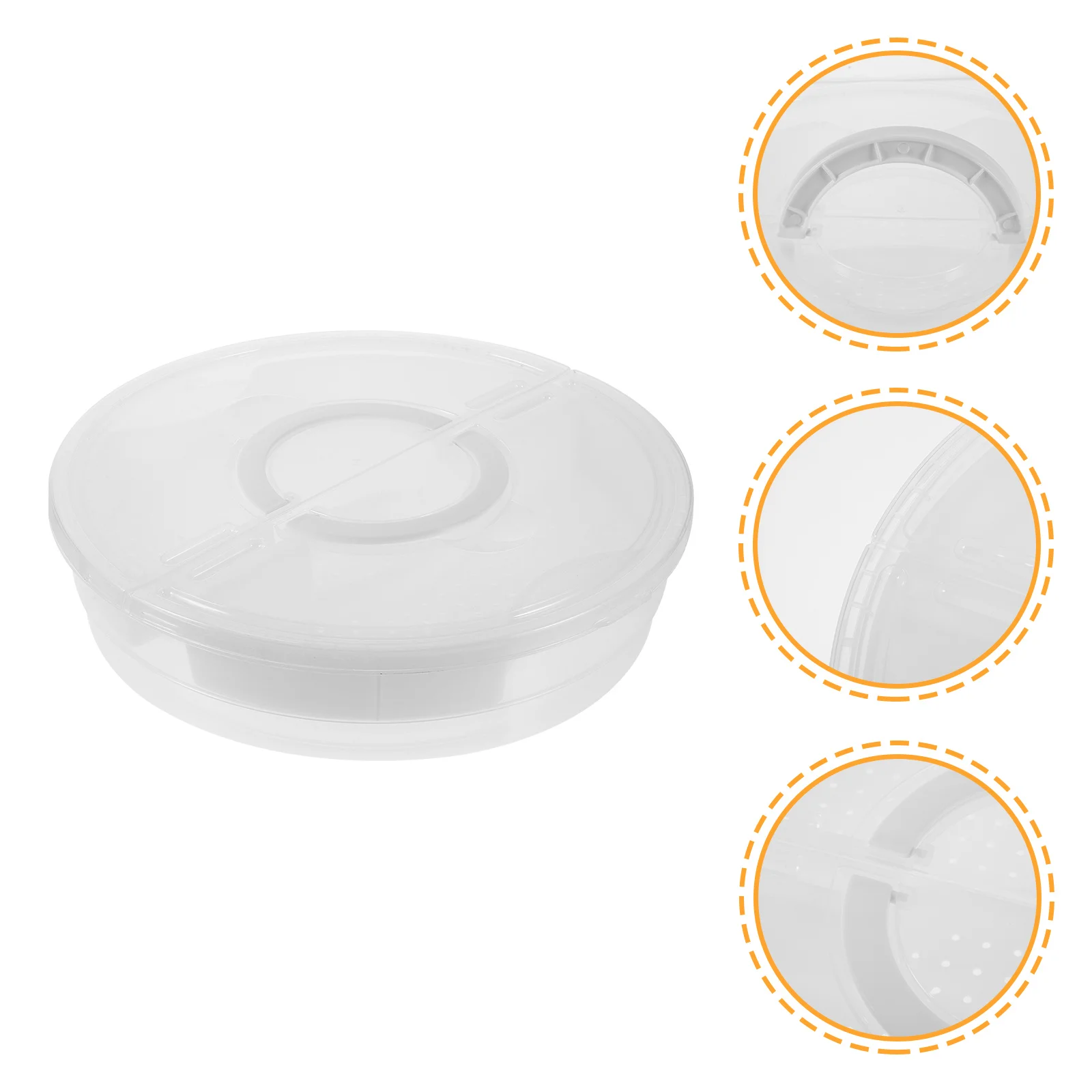 Многоразовая круглая упаковочная коробка для пирогов из жесткого материала - Фотография_3