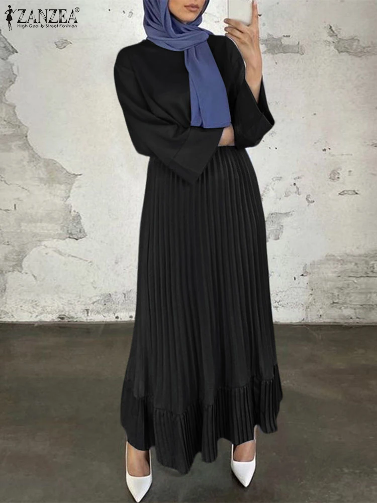 Zanzea женские платья абая с рукавом 3/4 - Фотография_3