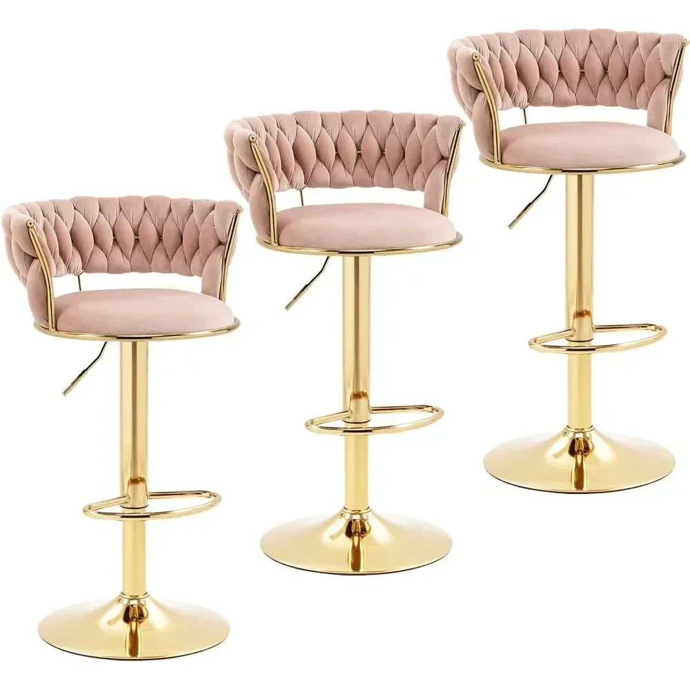 Современные бархатные барные стулья - Фотография_5