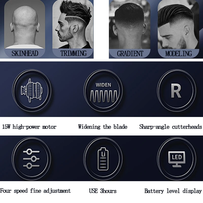 Профессиональный мужской триммер для волос - Фотография_5