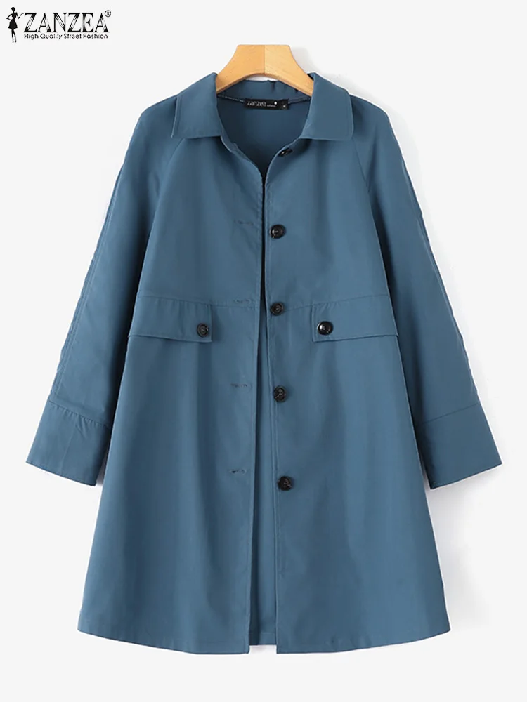 Осенний тонкий тренч zanzea 2024 - Фотография_5