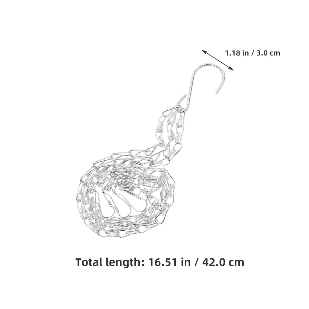 Подвесная цепочка для цветочного горшка: белые - Фотография_4