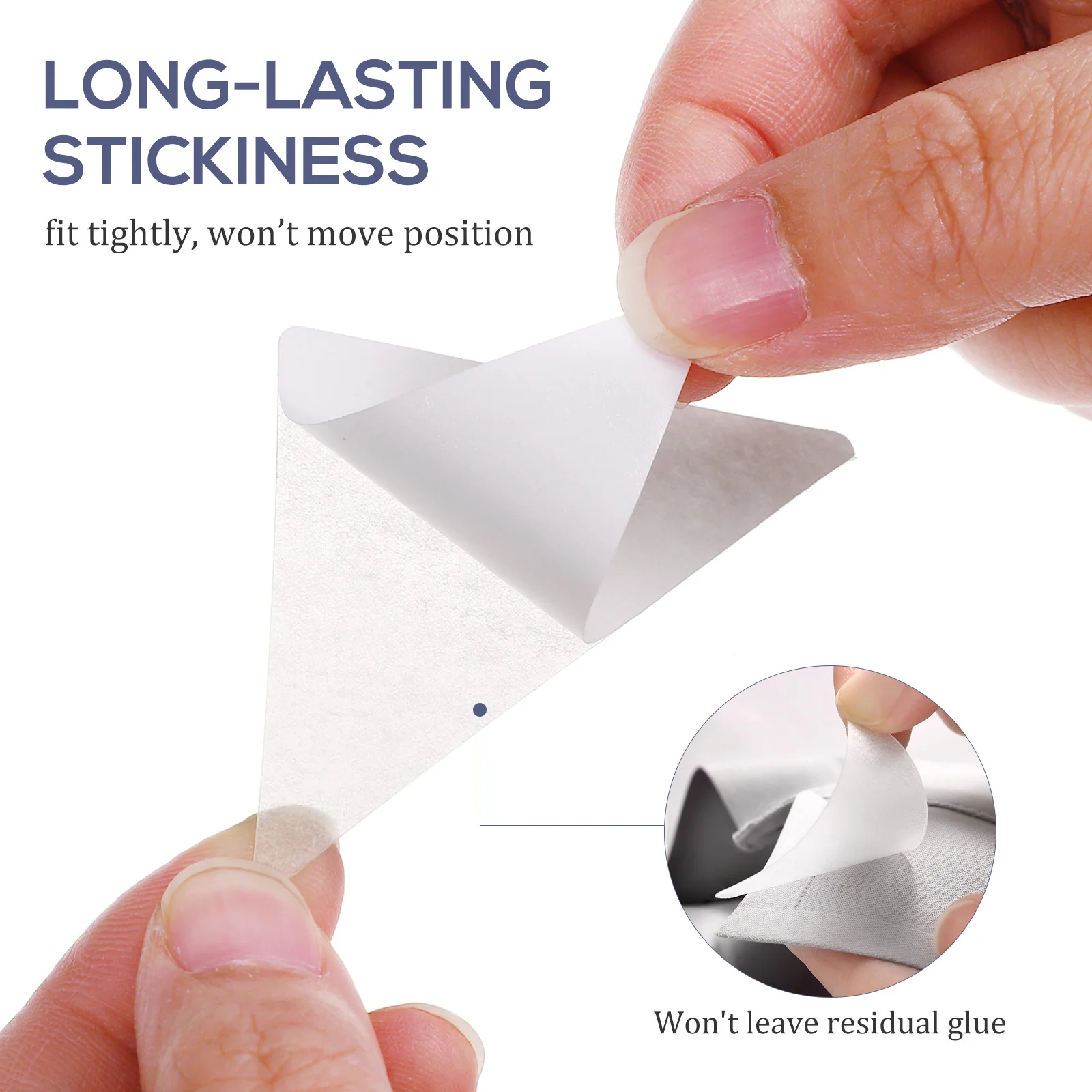 Прозрачные треугольные наклейки для воротника рубашки - Фотография_5