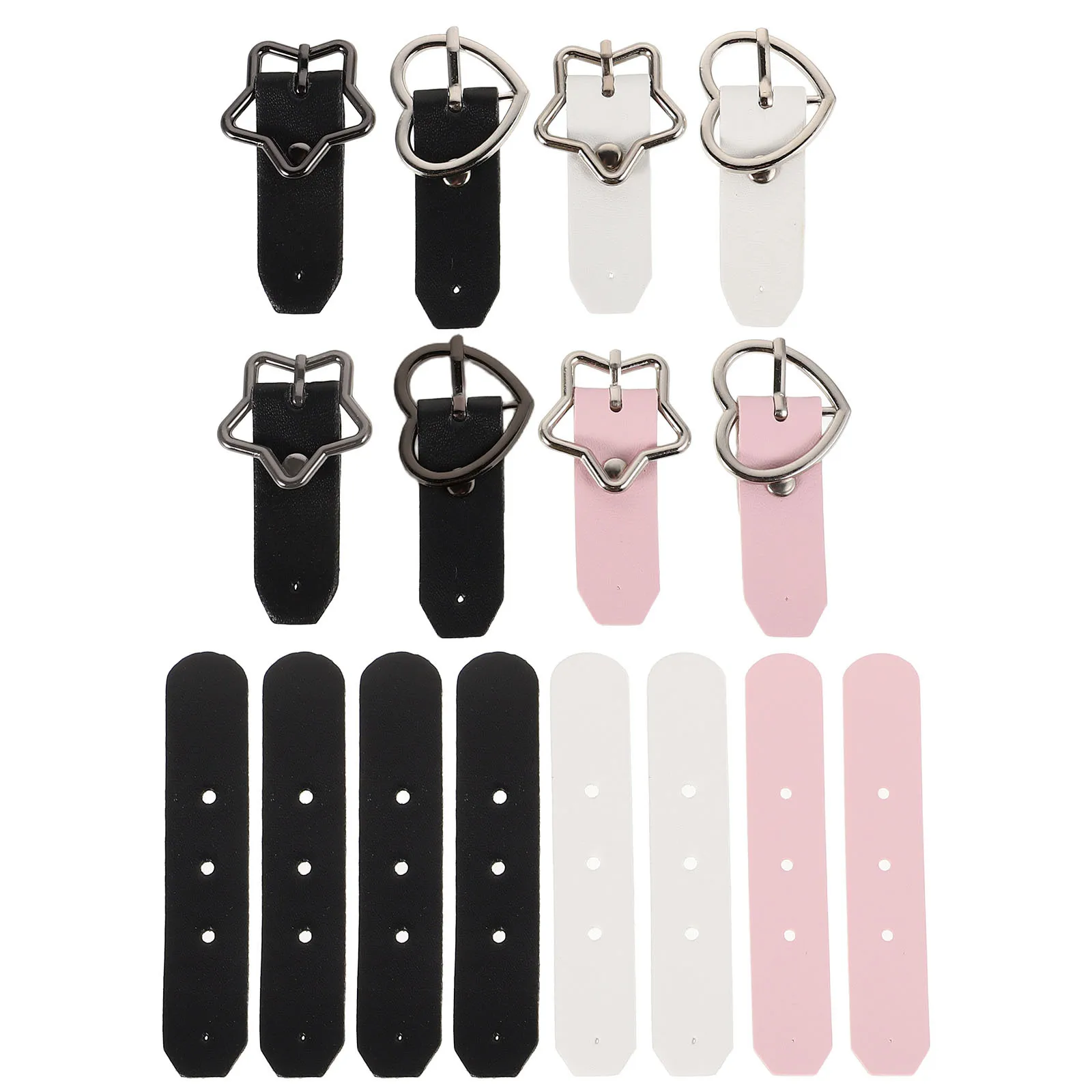 Черные цветочные металлические пряжки в форме сердца и звезды - Фотография_5