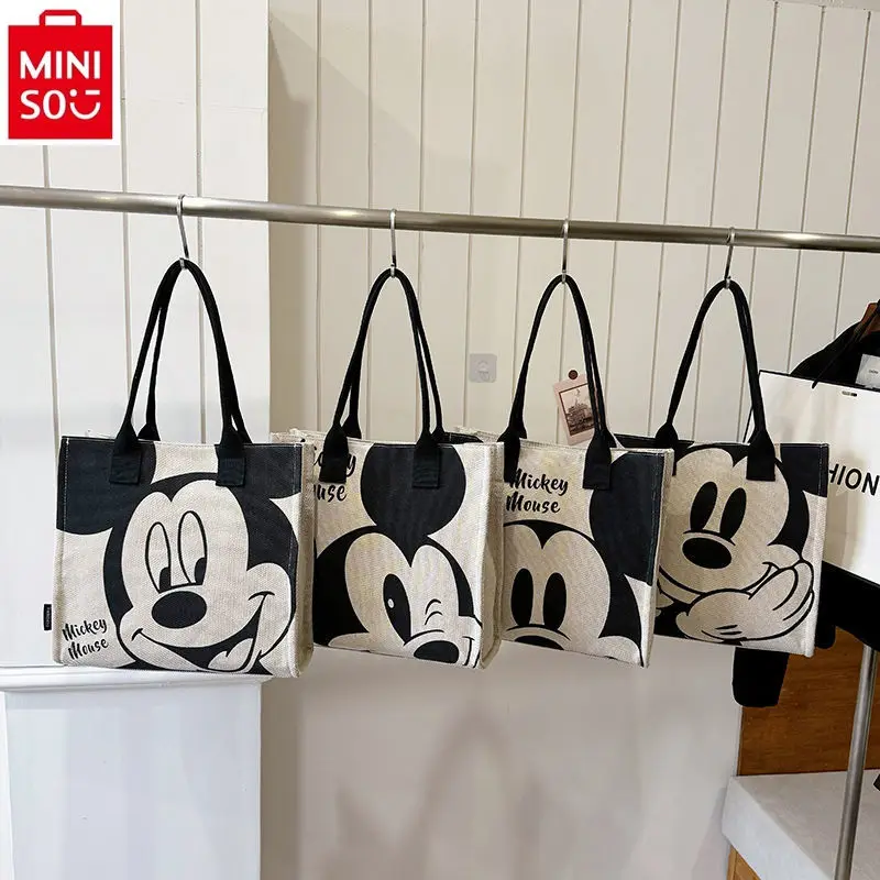 Miniso повседневная сумка через плечо с изображением диснея микки