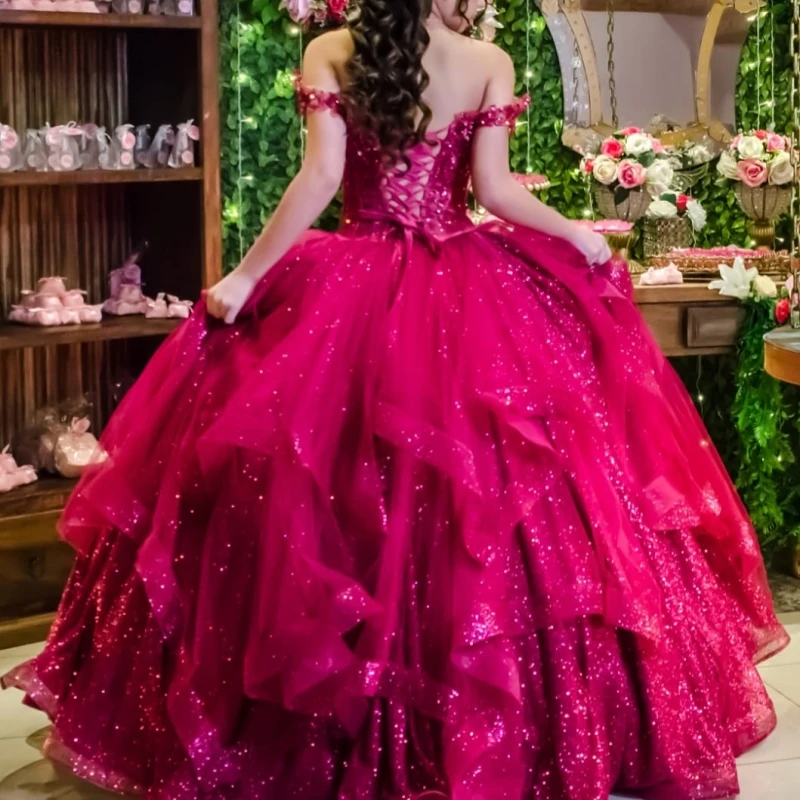 Блестящие розово-розовые платья - Фотография_2