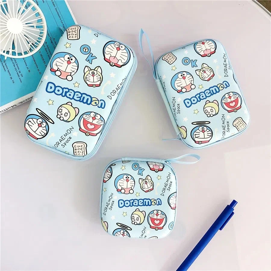 Модная сумка doraemon для хранения кабеля и наушников