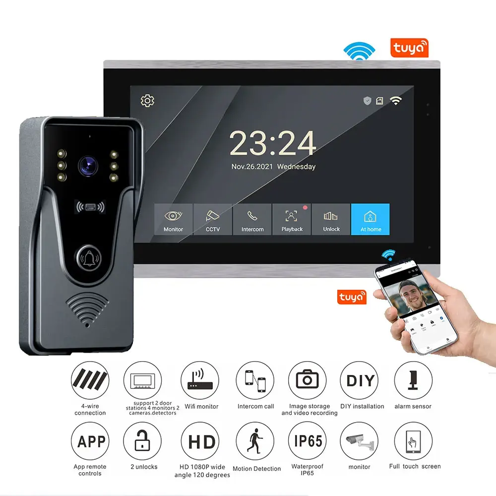 10-дюймовый цветной сенсорный экран tuya 1080p - Фотография_2